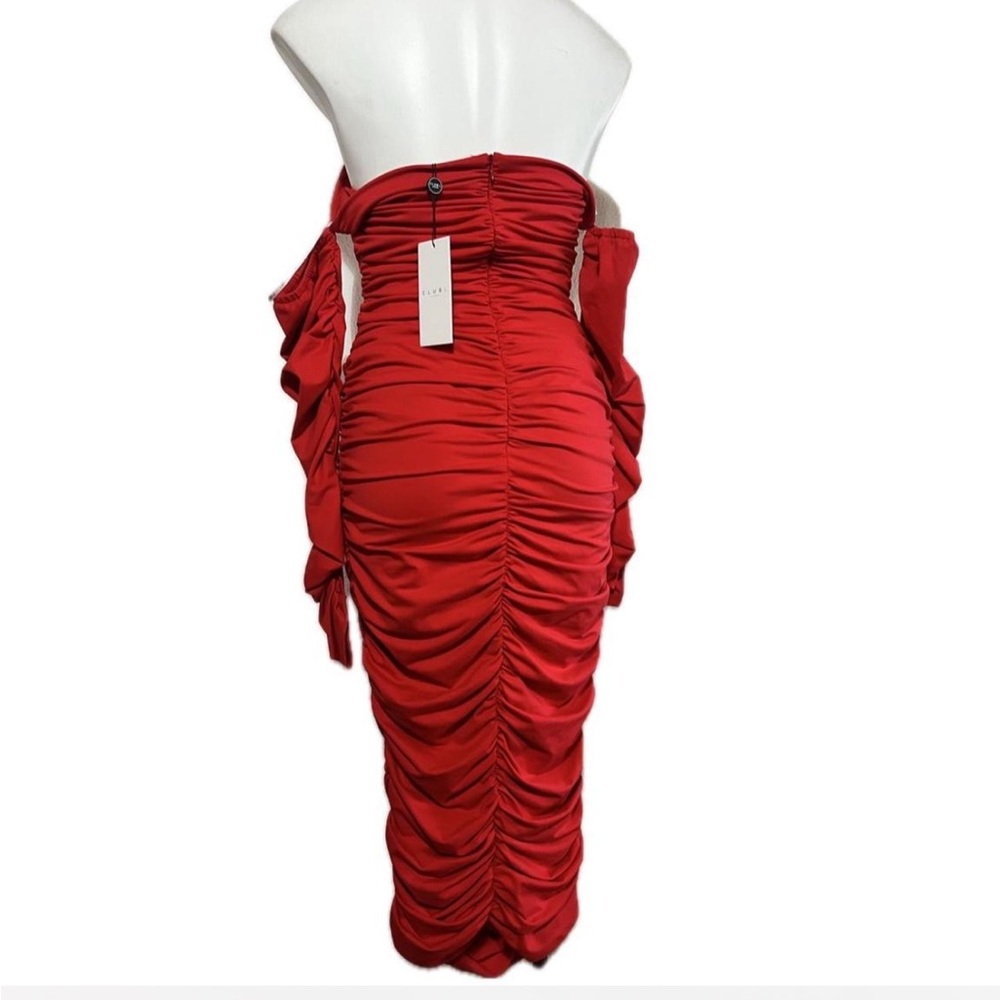 Elegant Red Women's Dress M/L - Picture 9 of 14